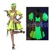 NEON GREEN OOGIE BOOGIE DRESS - UV / BLACKLIGHT - HALLOWEEN