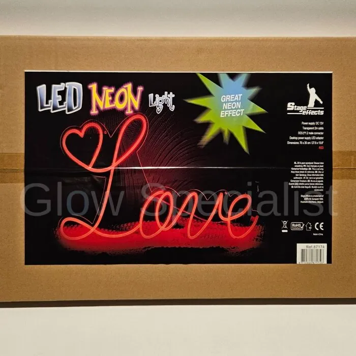 LED NEON SIGN - LOVE - ROOD - 70 CM