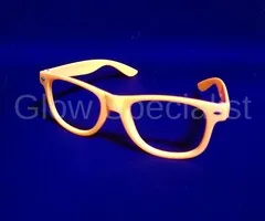 NEON ORANGE  GLASSES - NO LENSES - UV / BLACKLIGHT