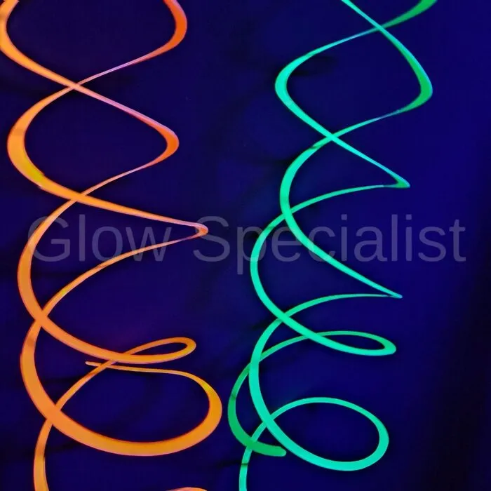 NEON SPIRAAL SLINGER - UV / BLACKLIGHT - SET VAN 10