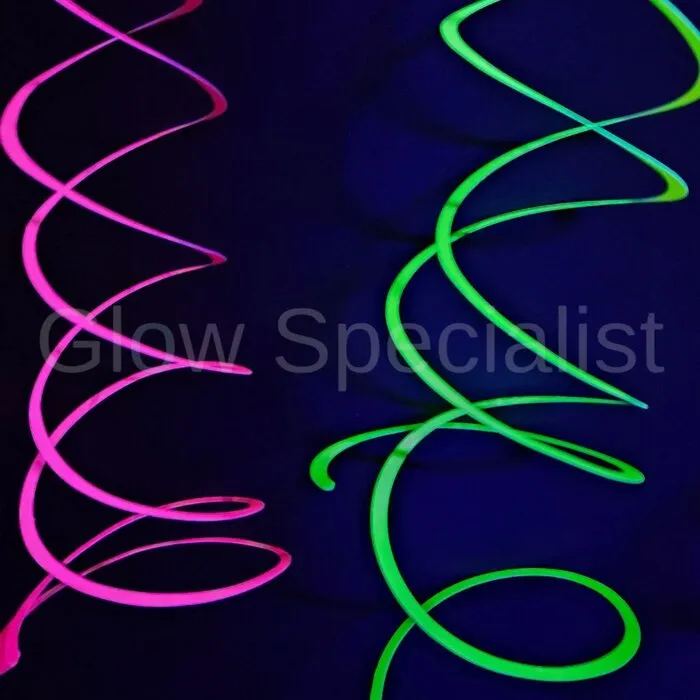 NEON SPIRAAL SLINGER - UV / BLACKLIGHT - SET VAN 10
