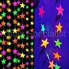 NEON GARLAND - STERREN - UV / BLACKLIGHT - MULTICOLOR