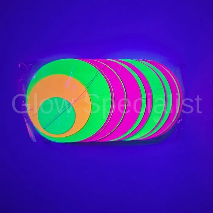 NEON GARLAND - ROUNDS - UV / BLACKLIGHT - MULTICOLOR