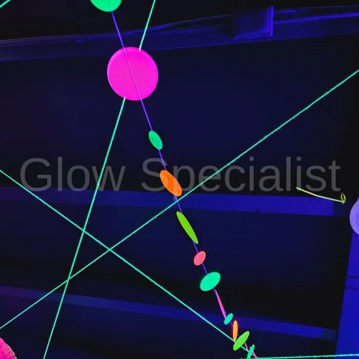 NEON GARLAND - ROUNDS - UV / BLACKLIGHT - MULTICOLOR