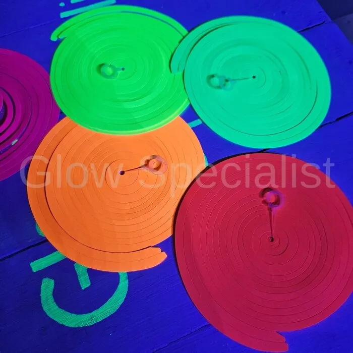 NEON SPIRAAL SLINGER - UV / BLACKLIGHT - SET VAN 10