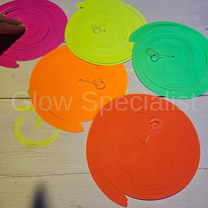 NEON SPIRAAL SLINGER - UV / BLACKLIGHT - SET VAN 10