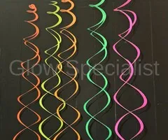 NEON SPIRAAL SLINGER - UV / BLACKLIGHT - SET VAN 10