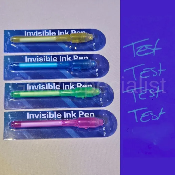 UV PEN WITH INVISIBLE INK - ASSORTED