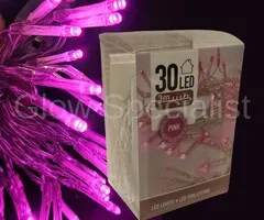 LED LIGHTS - 30 LIGHTS - PINK