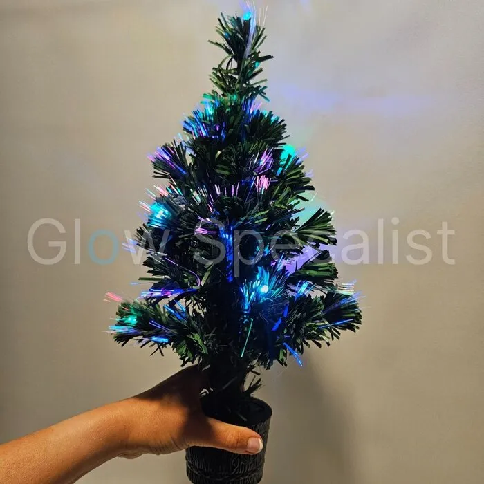 FIBER KERSTBOOM - 45 CM - MULTICOLOR LICHTEFFECTEN