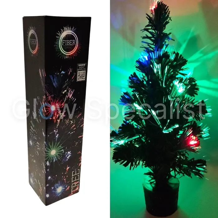 FIBER CHRISTMAS TREE - 45 CM - MULTICOLOR LIGHT EFFECTS