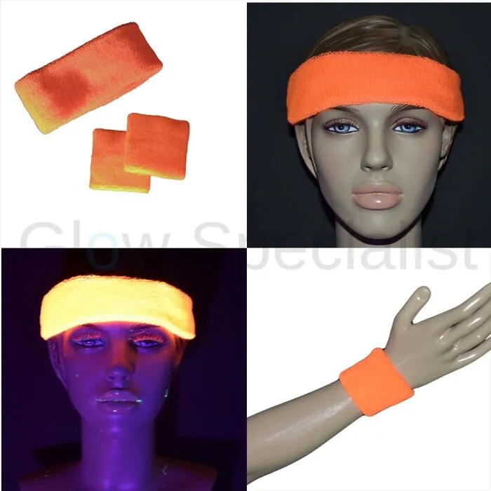 Glow Specialist UV NEON HEADBAND + 2 WRIST BANDS - SET OF 3 PCS