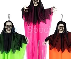 UV HALLOWEEN FIGURE - SKELETON - NEON COLOR - 90 CM