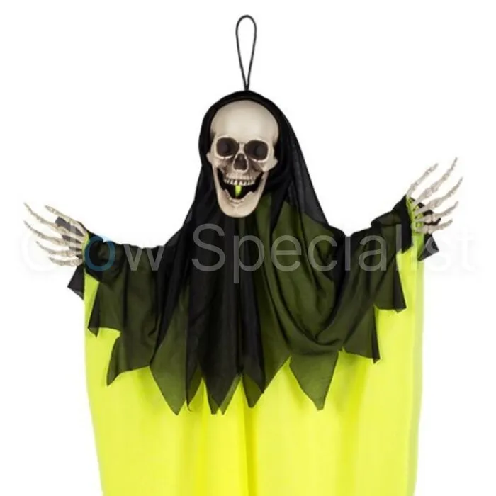 UV HALLOWEEN FIGUUR - SKELET - NEON KLEUR - 90 CM