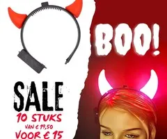 LED DUIVEL HOORNTJE - AANBIEDING - SET VAN 10 STUKS