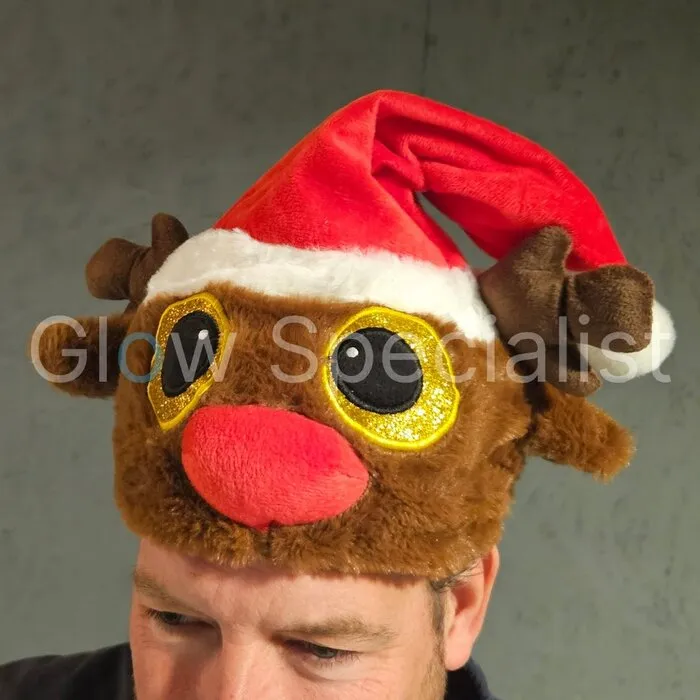 MUSICAL SANTA HAT - PLUSH - WITH SOUND AND MOVEMENT
