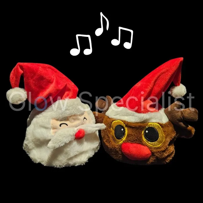 MUSICAL SANTA HAT - PLUSH - WITH SOUND AND MOVEMENT