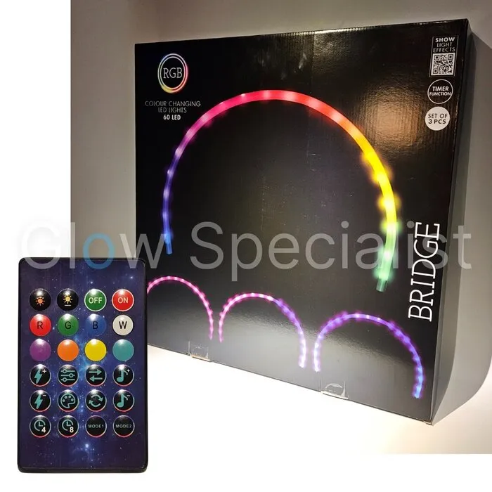 LED BRIDGE - RGB - WITH SHOW EFFECTS AND TIMER - SET OF 3 - IP44