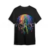 MELTING SKULL - BLACKLIGHT T-SHIRT - BLACK WITH NEON PRINT