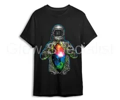 ASTRO ZIPP - BLACKLIGHT T-SHIRT - BLACK WITH NEON PRINT