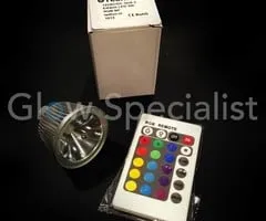 MOOD LIGHT RGB MR16 - GU5.3 - 3W - WITH REMOTE CONTROL