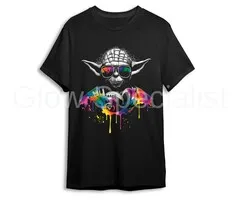 MASTER DJ - BLACKLIGHT T-SHIRT - ZWART MET NEON PRINT