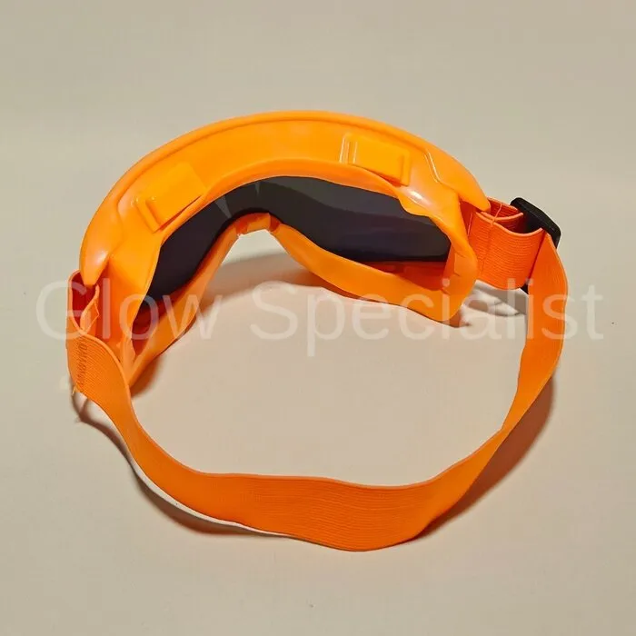 SKI GOGGLES - PARTY - UV / BLACKLIGHT - NEON ORANGE