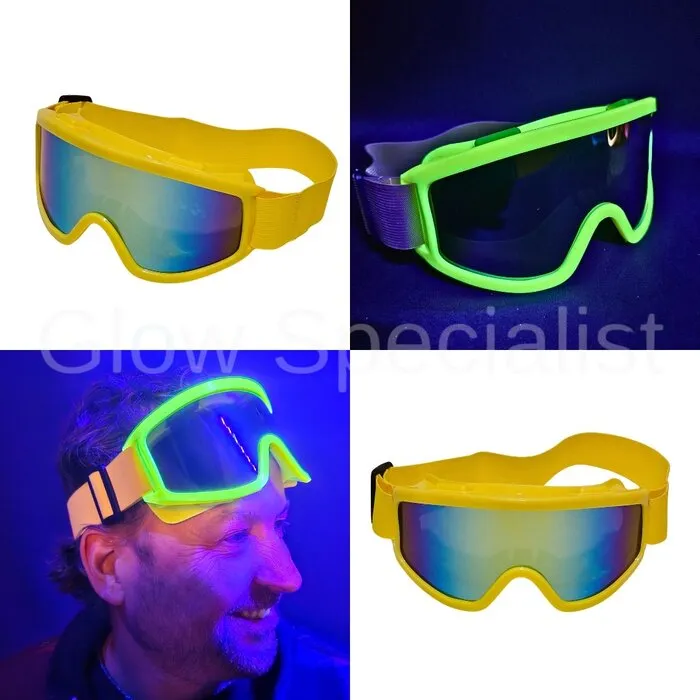 SKIBRIL - FEEST - UV / BLACKLIGHT - NEON GEEL