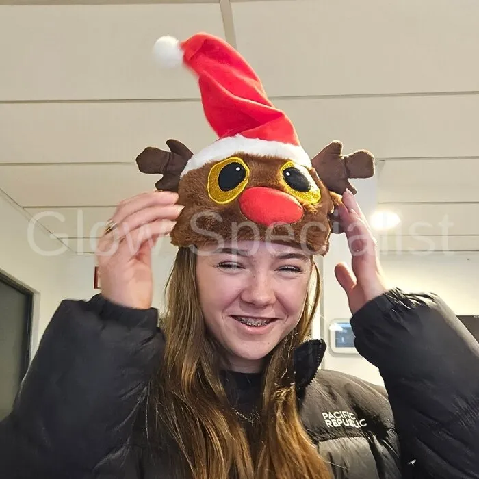 MUSICAL SANTA HAT - PLUSH - WITH SOUND AND MOVEMENT