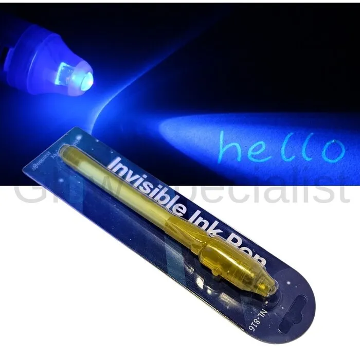 UV PEN WITH INVISIBLE INK - ASSORTED