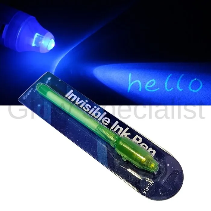 UV PEN WITH INVISIBLE INK - ASSORTI