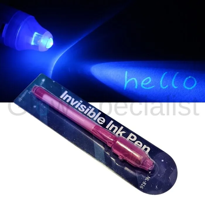 UV PEN WITH INVISIBLE INK - ASSORTED