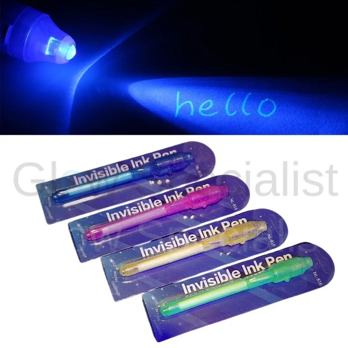 UV PEN WITH INVISIBLE INK - ASSORTI