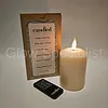 Candled, Luxury Led Candles LUXE LED KAARS - HANDGEMAAKT - MET AFSTANDSBEDIENING - SMALL - 10  CM