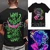 WHY SO SERIOUS? - BLACKLIGHT T-SHIRT - BLACK WITH NEON PRINT