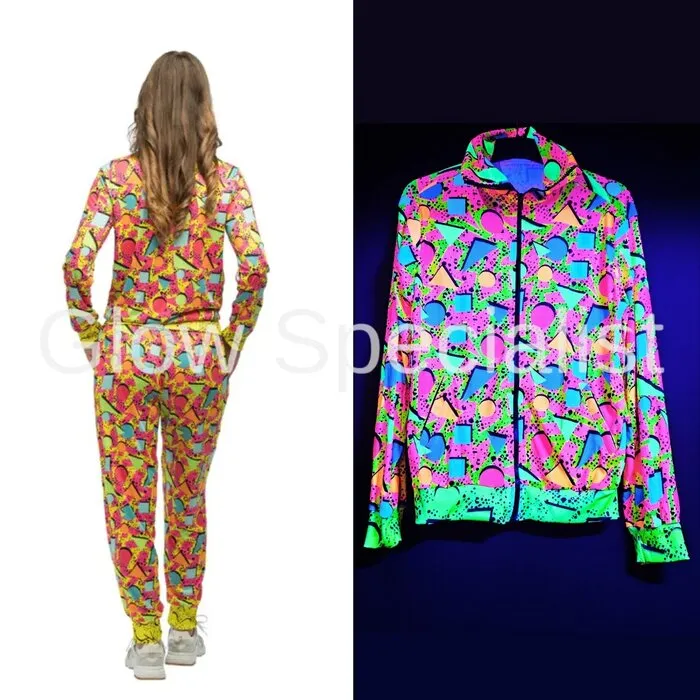 NEON TRACK SUIT POP ART - UV / BLACKLIGHT - LADIES - 2-PIECE