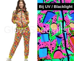 NEON TRAININGSPAK POP ART - UV / BLACKLIGHT - DAMES - 2-DELIG