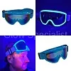 SKI GOGGLES - PARTY - UV / BLACKLIGHT - NEON BLUE