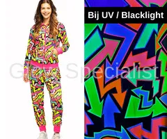 NEON TRACK SUIT STREET ART - UV / BLACKLIGHT - LADIES - 2-PIECE