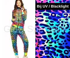 NEON TRACK SUIT LEOPARD - UV / BLACKLIGHT - LADIES - 2-PIECE