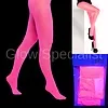 NEON PANTY - UV / BLACKLIGHT - 40 DEN - ROZE