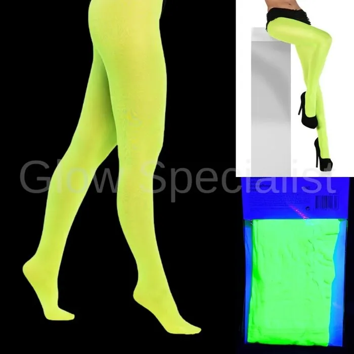 NEON TIGHTS - UV / BLACKLIGHT - 40 DEN - GREEN