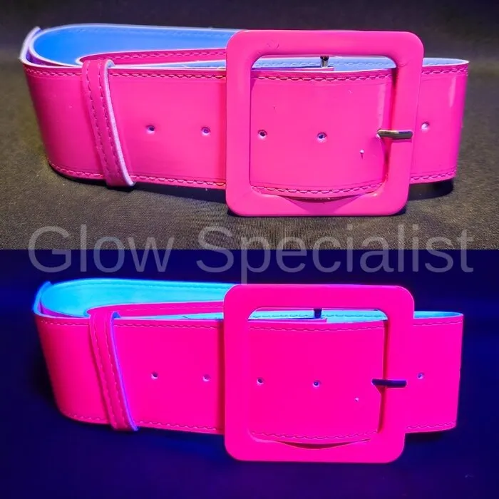 Glow Specialist NEON RIEM / CEINTUUR - UV / BLACKLIGHT - 115  X 5,5 CM - ROZE