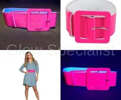 Glow Specialist NEON BELT / BELT - UV / BLACKLIGHT - 115  X  5.5 CM - PINK