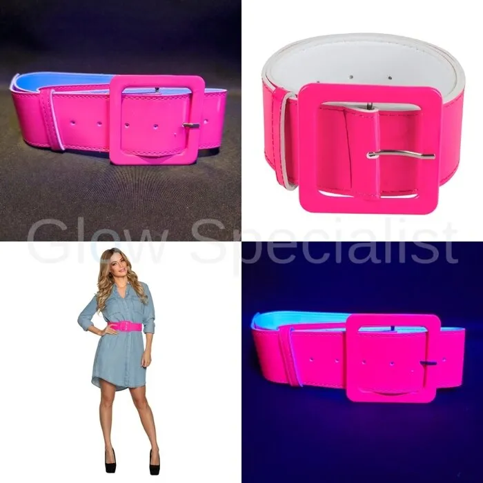 Glow Specialist NEON RIEM / CEINTUUR - UV / BLACKLIGHT - 115  X 5,5 CM - ROZE