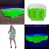 Glow Specialist NEON BELT / BELT - UV / BLACKLIGHT - 115  X  5.5 CM - PINK - GREEN