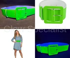 Glow Specialist NEON RIEM / CEINTUUR - UV / BLACKLIGHT - 115  X 5,5 CM - GROEN