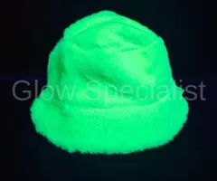 VISSERS HOEDJE - FLUFFY - NEON GROEN - UV / BLACKLIGHT