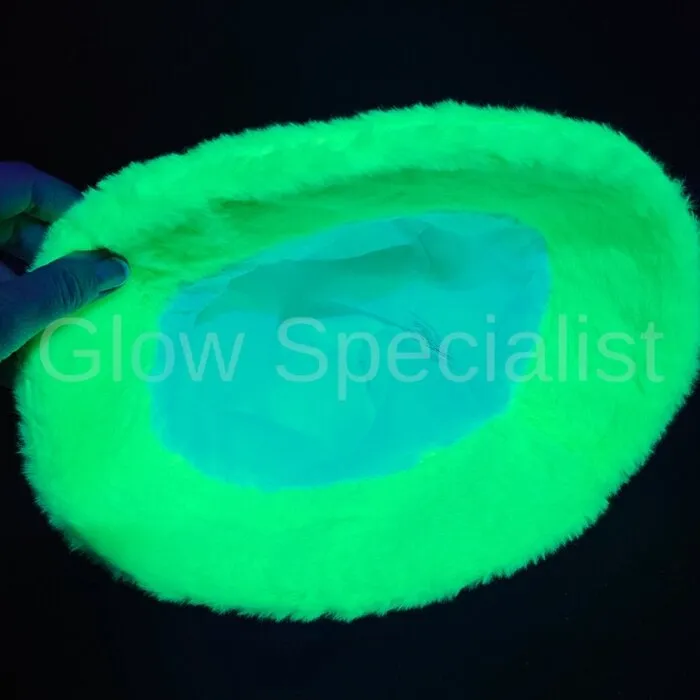 FAUX FUR BUCKET HAT - NEON GREEN - UV / BLACKLIGHT