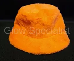 FUR BUCKET HAT - NEON ORANGE - UV / BLACKLIGHT